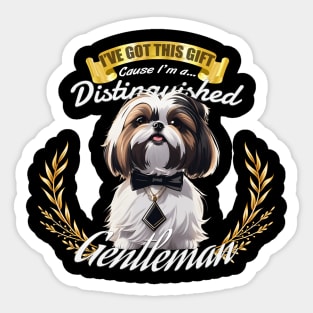 The Distinguished Shih Tzu Gentleman Sticker